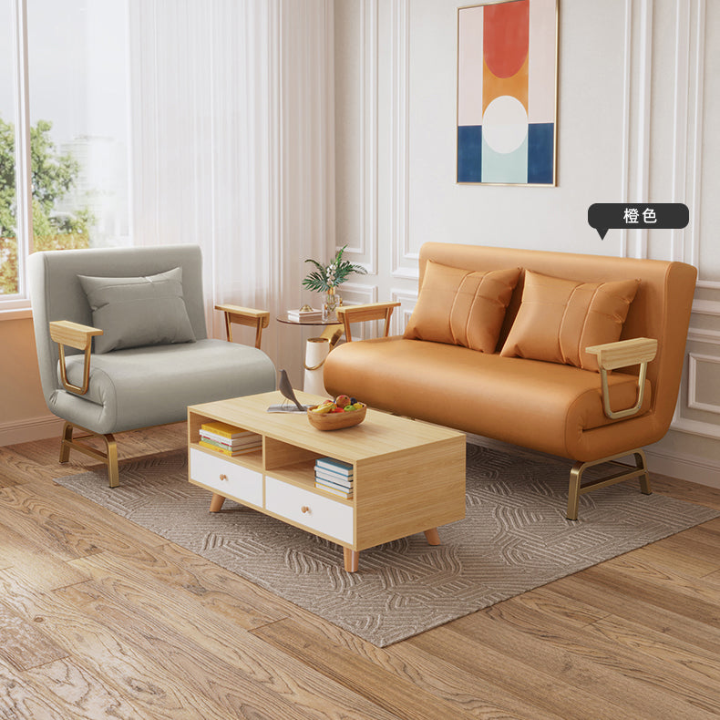 エアレザーの高級ソファー ソファベッド- モダンで快適な