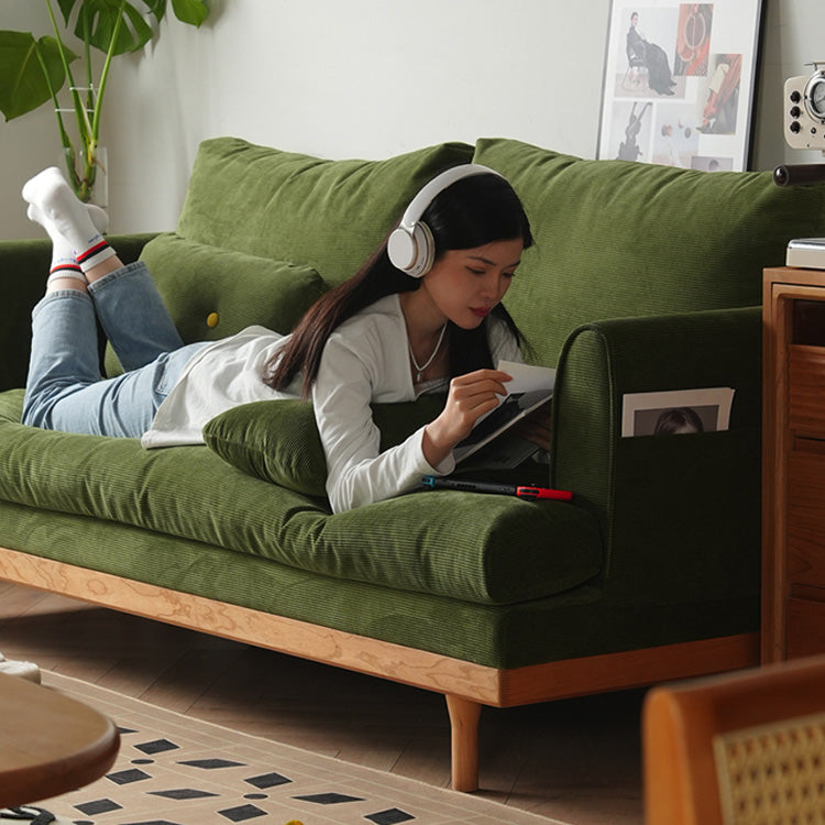 高級チェリー材使用のコーデュロイ生地　ソファ fyx-825 - BestKagu