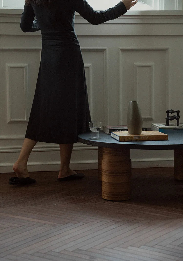 センターテーブル ブラック 多層板 ステンレス 中密度繊維板 fzy-3330