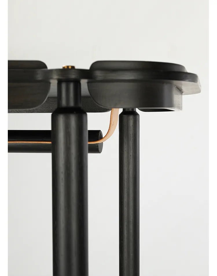 ハンガー ブラック ナチュラル オーク 多層板 無垢材 銅 本革 fzy-3332