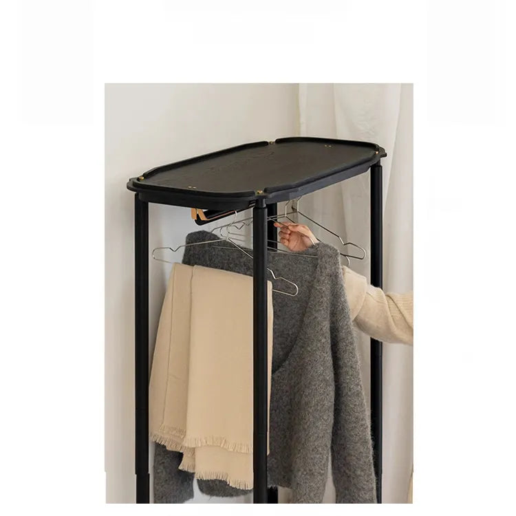 ハンガー ブラック ナチュラル オーク 多層板 無垢材 銅 本革 fzy-3332