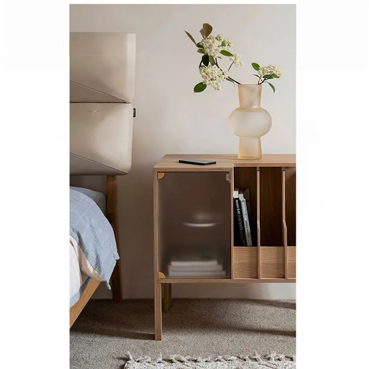 キャビネット ナチュラル ブラック 多層板 オーク fzy-3334