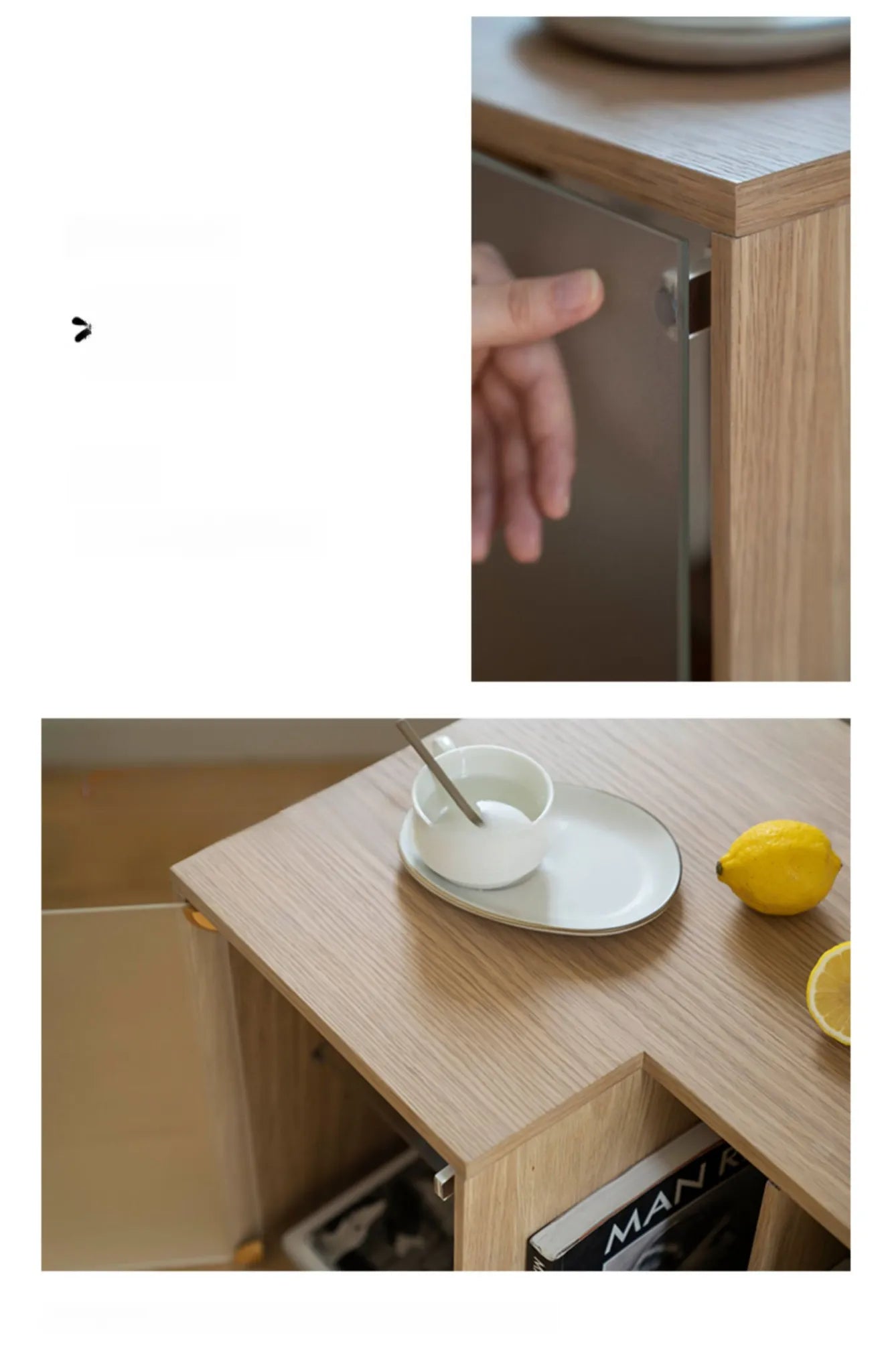 キャビネット ナチュラル ブラック 多層板 オーク fzy-3334