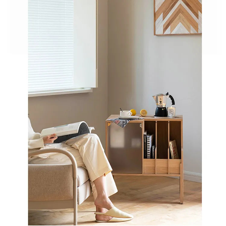 キャビネット ナチュラル ブラック 多層板 オーク fzy-3334