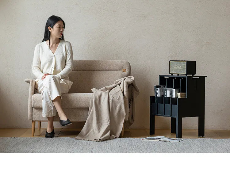 キャビネット ナチュラル ブラック 多層板 オーク fzy-3334