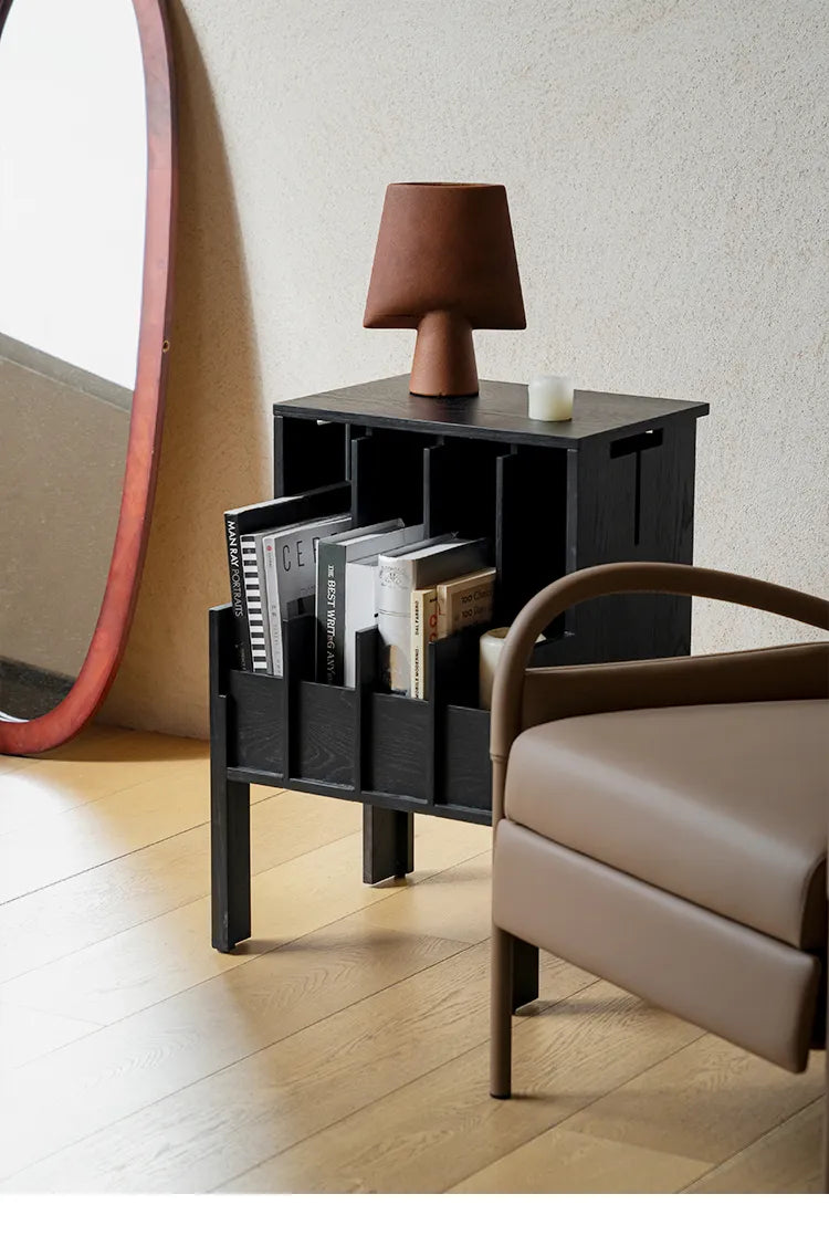 キャビネット ナチュラル ブラック 多層板 オーク fzy-3334