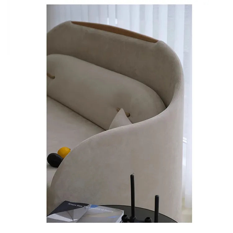 ソファー ダークグレー ベージュ ブルー オーク 多層板 エアレザー ベルベット fzy-3335