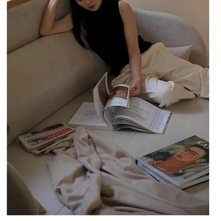 ソファー ダークグレー ベージュ ブルー オーク 多層板 エアレザー ベルベット fzy-3335