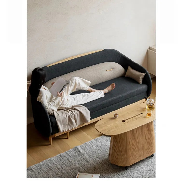 ソファー ダークグレー ベージュ ブルー オーク 多層板 エアレザー ベルベット fzy-3335