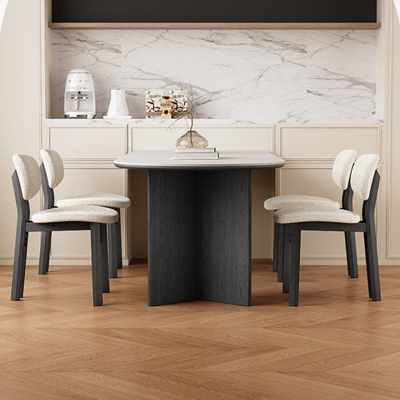 ダイニングテーブル壁寄せタイプのセラミック天板おしゃれなモダン