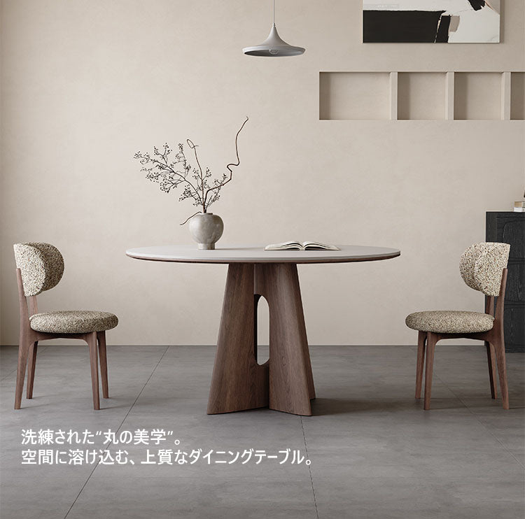 丸テーブル 110cm 円形 セラミック製 ダイニングテーブル hagst-3624