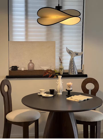 Round ceramic and ash wood table! Stylish and functional table hagst-5356
