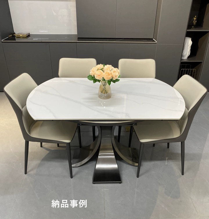 ダイニングテーブル 伸長式丸テーブル 多機能テーブル セラミック