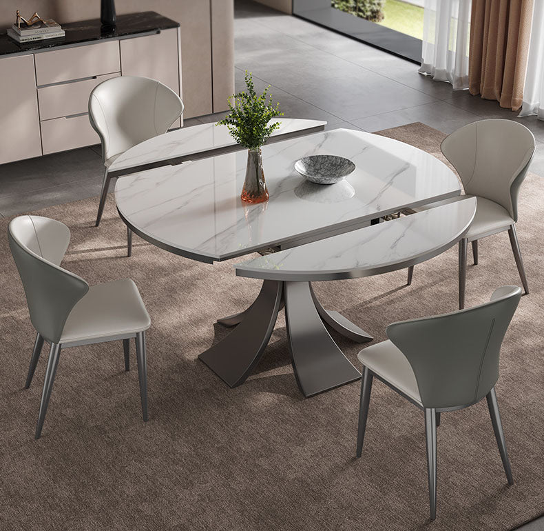 ダイニングテーブル 伸長式丸テーブル 多機能テーブル セラミック