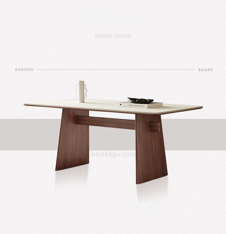 ナチュラルオーク材の長方形テーブル 設置無料】幅165cm セラミック ダイニングテーブル ウォールナット