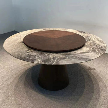 モダンデザイン大理石テーブル｜エレガントな合皮仕上げ・多層板構造｜リビング・ダイニングに最適！ hbso-3009