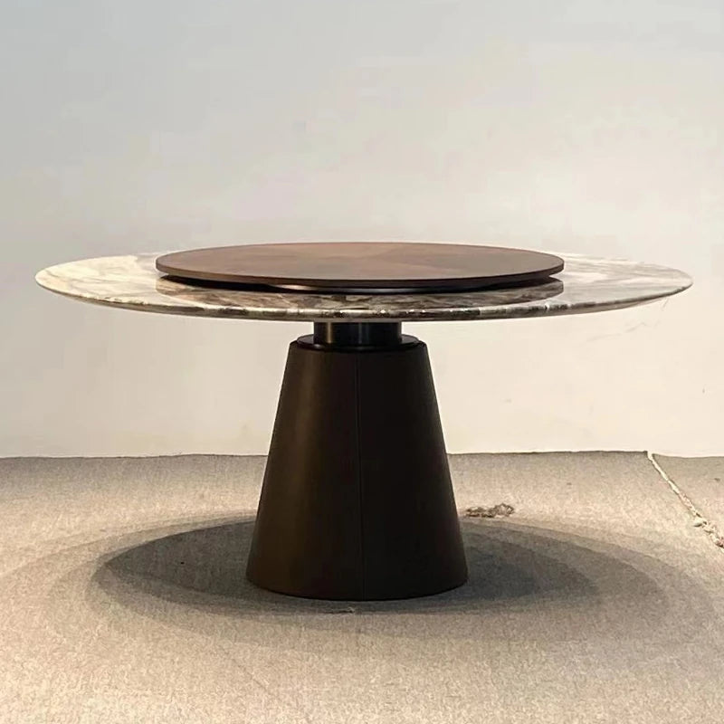 モダンデザイン大理石テーブル｜エレガントな合皮仕上げ・多層板構造｜リビング・ダイニングに最適！ hbso-3009