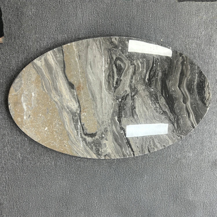 オシャレなセンターテーブル | 大理石とステンレス製の豪華デザイン | リビングルームにぴったり！ hbso-3010