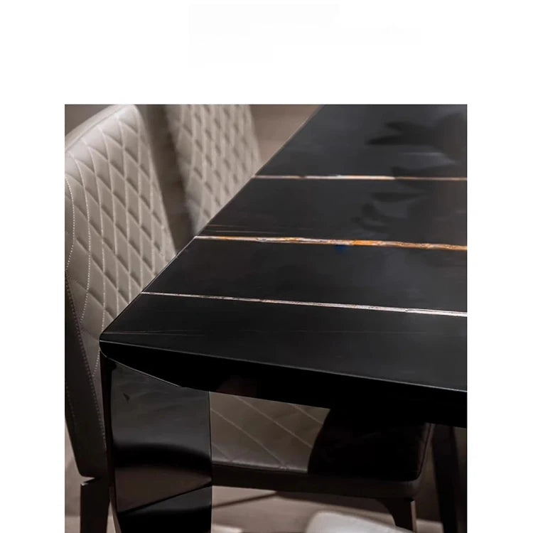 モダンな大理石テーブル｜スタイリッシュなステンレス脚付き｜リビング・ダイニング用 hbso-3013