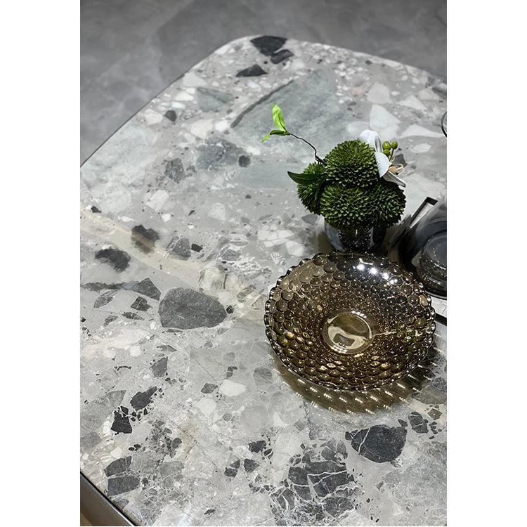 モダンデザイン センターテーブル 大理石＆ステンレス製 おしゃれなリビング家具 hbso-3015