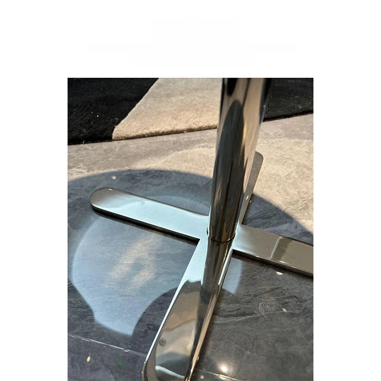 ラグジュアリー大理石センターテーブル - ステンレス脚付き、モダンデザイン、収納に便利な多層板仕様 hbso-3016