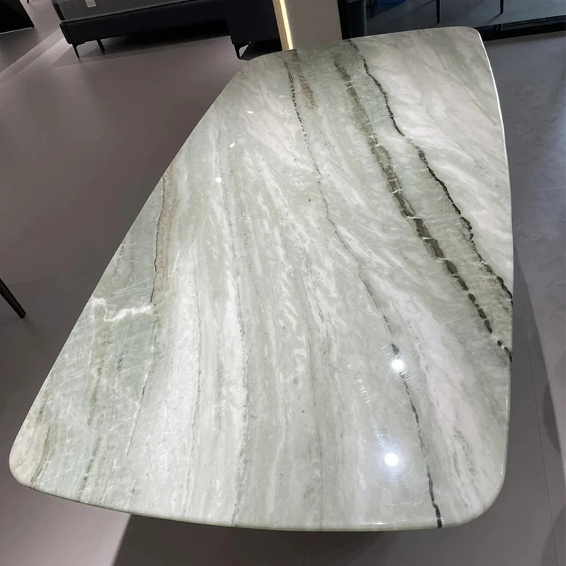 大理石テーブル 高級ステンレス脚 使いやすい多層板デザイン おしゃれなダイニングテーブル hbso-3017