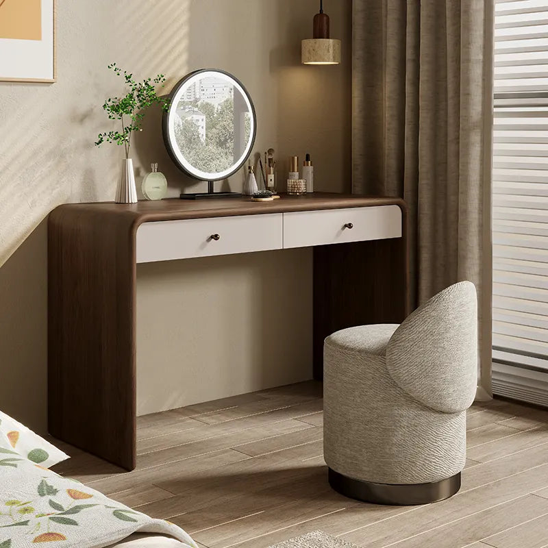 化粧台 ブラウン パイン 多層板 合皮 hdh-3570