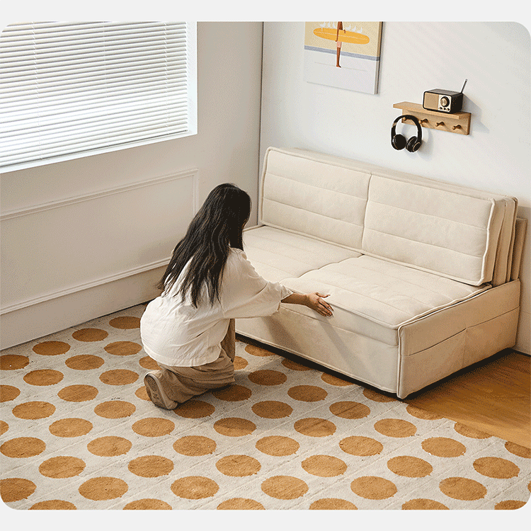 収納付きソファベッド　多機能ソファ省スペース　ペッド対応生地使用　hemw-7872