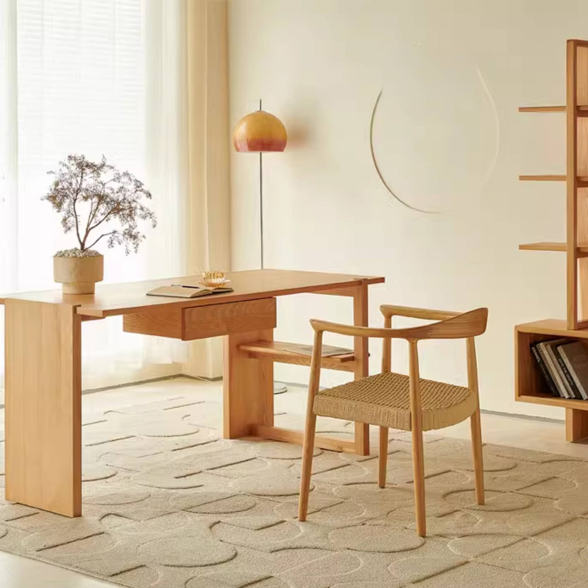 アッシュ材のチェア｜自然の風合いと優雅なデザイン hjhms-1052