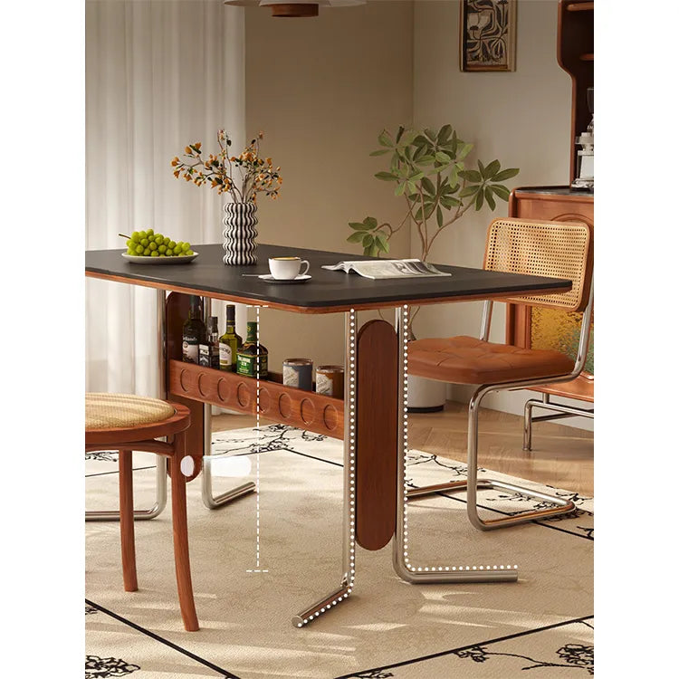 テーブル ホワイト ブラック ベージュ セラミック アッシュ材 多層板 ステンレス hjj-3648