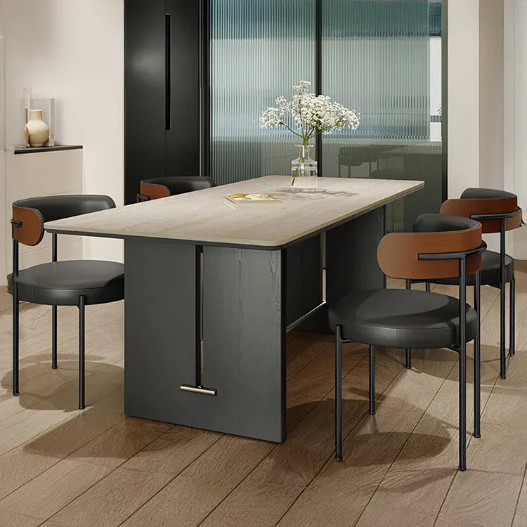 テーブル ベージュ オーク 多層板 セラミック ステンレス hjj-3650