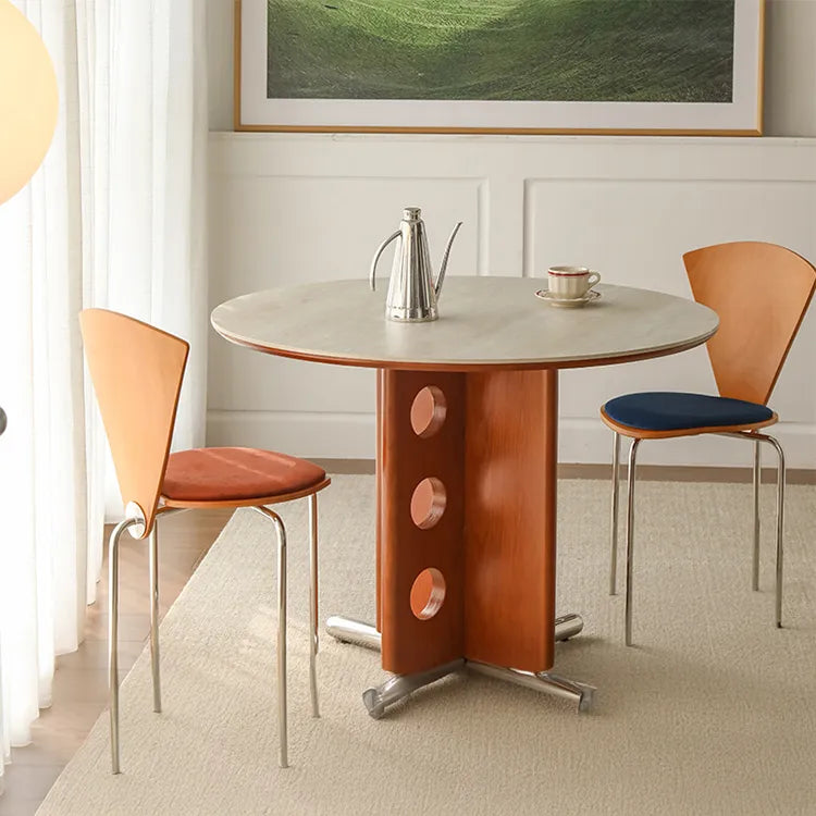 テーブル ベージュ ユリノキ ステンレス 多層板 セラミック hjj-3659