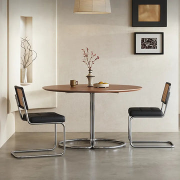 テーブル ライトブラウン 多層板 ステンレス hjj-3674