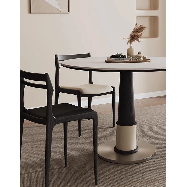 テーブル ホワイト ブラック セラミック オーク 多層板 hjj-3676