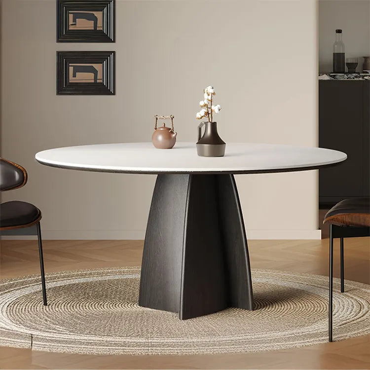 テーブル ホワイト ブラック セラミック 無垢材 多層板 hjj-3677