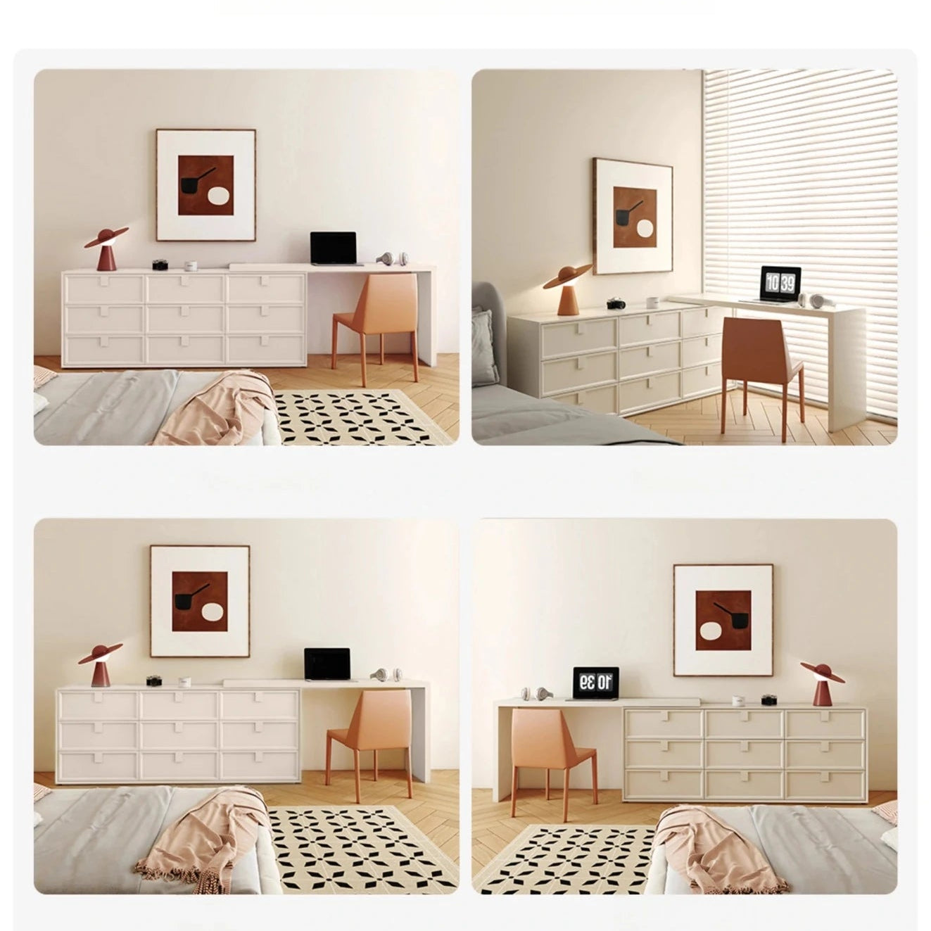 モダンデザインの多層板製化粧台｜収納力抜群で洗練されたインテリアに最適！ hko-4605