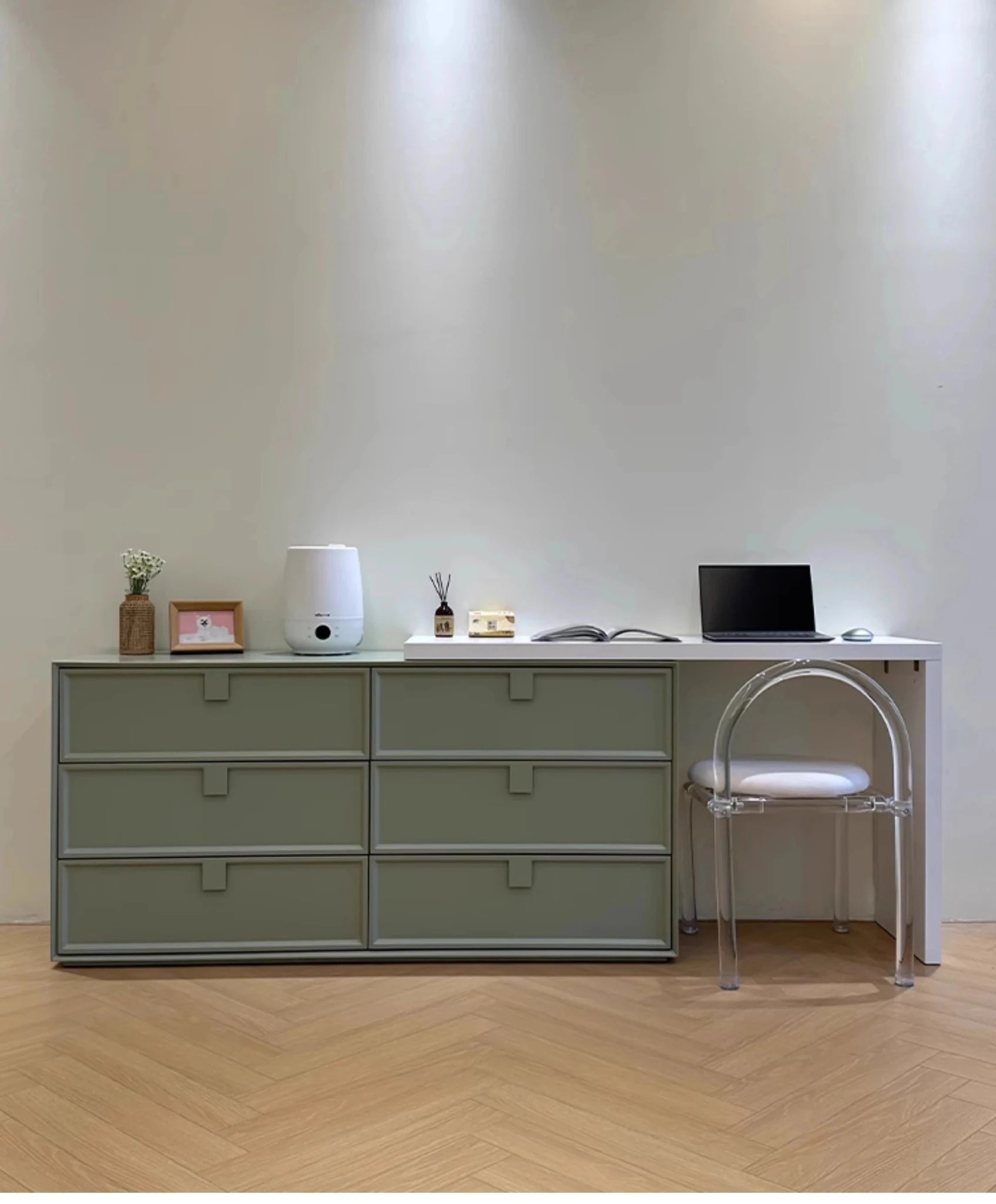 モダンデザインの多層板製化粧台｜収納力抜群で洗練されたインテリアに最適！ hko-4605