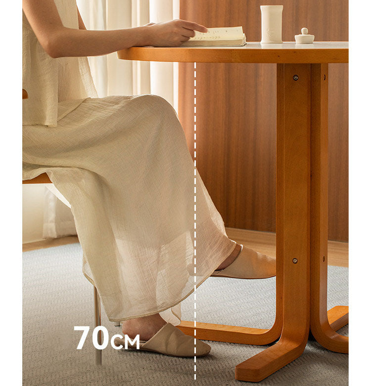 ダイニングテーブル 丸テーブル木材フレーム ナチュラル家具 カフェ