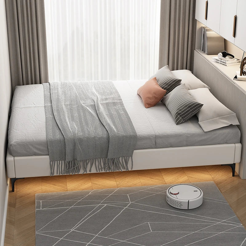 パイン材使用のモダンデザインベッド｜シンプルで洗練されたインテリアに最適！ hlyj-3140