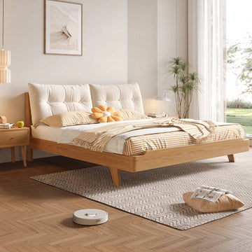 天然パイン材使用シンプルデザインベッド hmak-244 - BestKagu