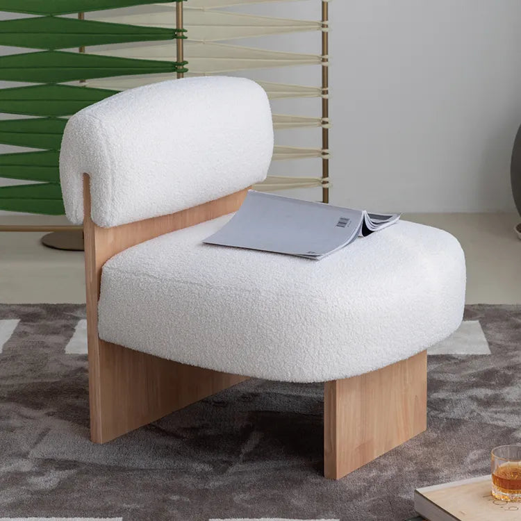 シープボア素材のパーソナルチェア hms-4074