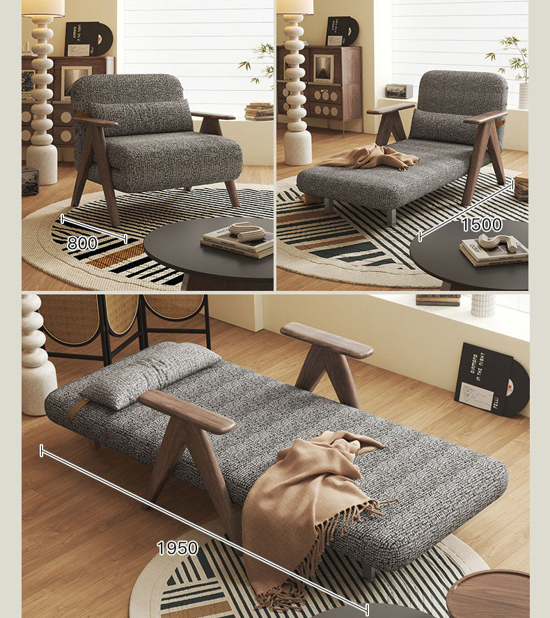 ソファ3WAYソファ　省スペース多機能折りたたみ式一人暮らしに最適　hns-7239