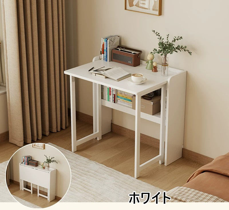 デスク 天然木使用 幅83.5・103.5・123.5cm 折りたたみ式 テーブル単品 完成品 hsxg-7193