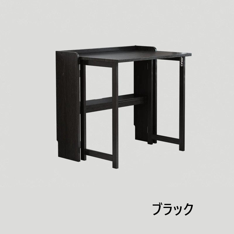 天然木折りたたみデスク｜省スペース・完成品・ラバーウッド使用 天然