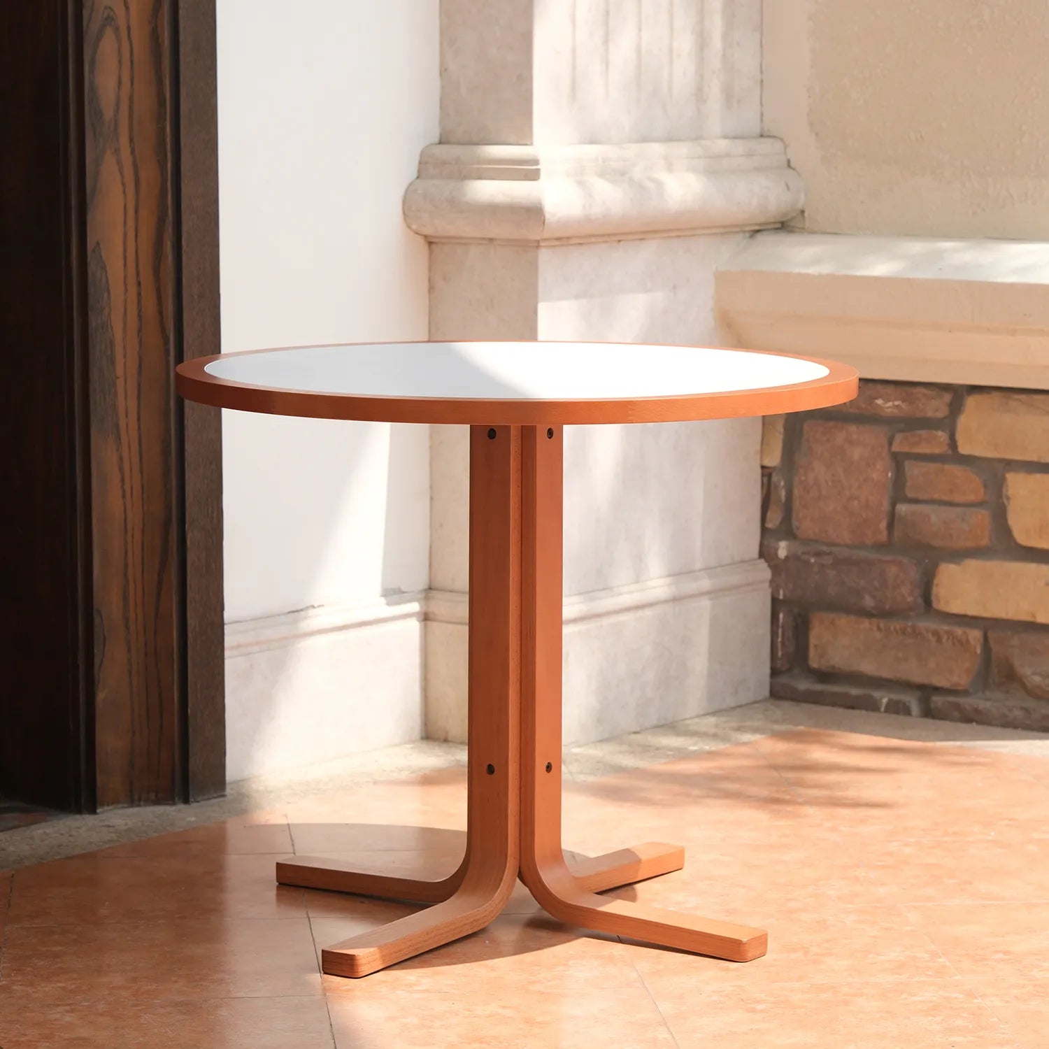 テーブル ライトブラウン ケヤキ 多層板 セラミック htysd-3184