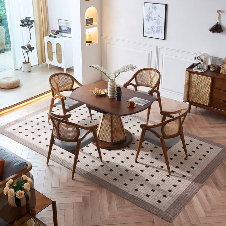 リビングチェア –ラタン材のダイニングチェア htzm-1521