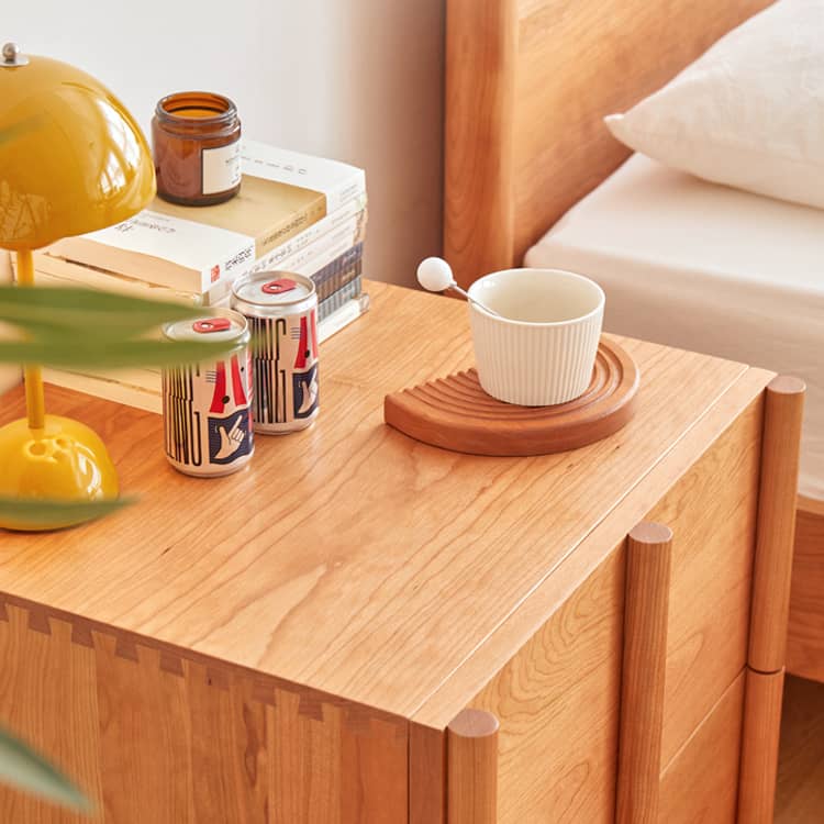 チェリー材多層板 キャビネット チェスト収納｜高品質収納 省スペース