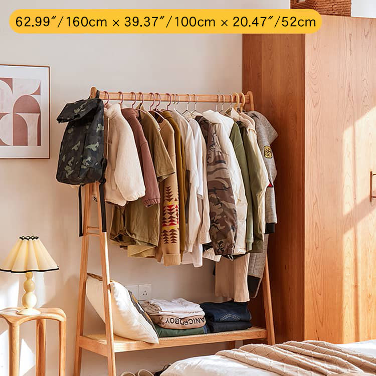 衣類掛け ウォールナット使用 チェリー材使用 幅60・80・100cm ラタン hykmq-783