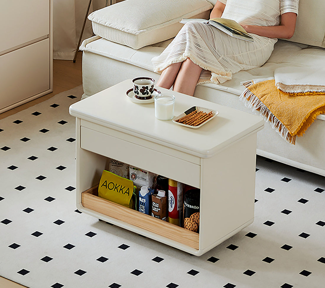 3WAY サイドテーブル 折りたたみ式 ローテーブルダイニングテーブル ワゴン　hzzjj-7225-wh