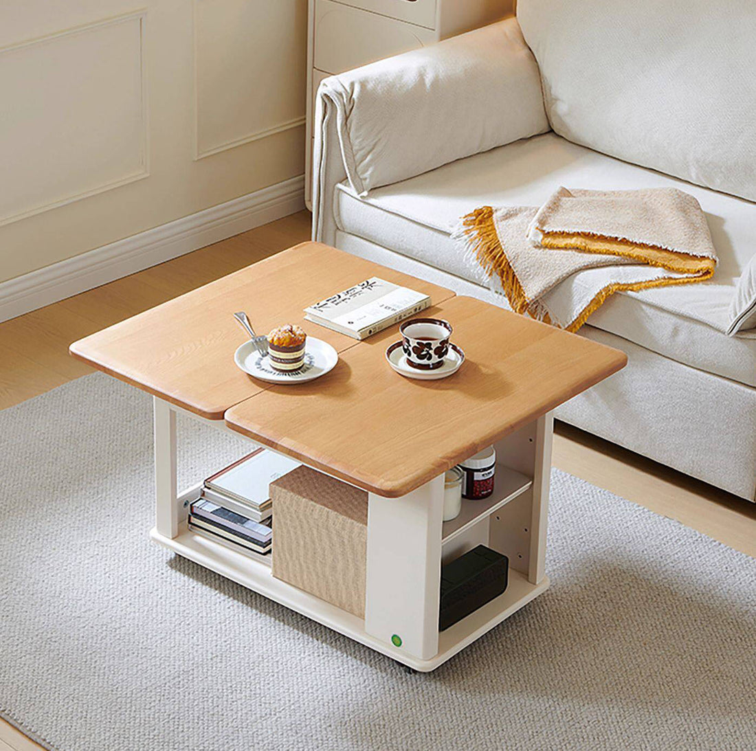 3WAY サイドテーブル 折りたたみ式 ローテーブルダイニングテーブル ワゴンhzzjj-7225